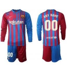 Men Barcelona Long Sleeve Soccer Jerseys 560 Customized Men Barcelona Long Sleeve Soccer Jerseys 560 Customized