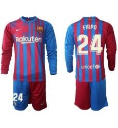 Men Barcelona Long Sleeve Soccer Jerseys 561 Men Barcelona Long Sleeve Soccer Jerseys 561