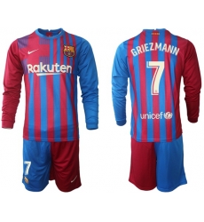 Men Barcelona Long Sleeve Soccer Jerseys 581 Men Barcelona Long Sleeve Soccer Jerseys 581