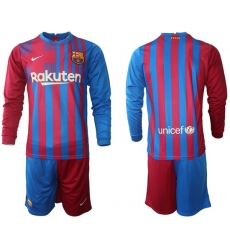 Men Barcelona Long Sleeve Soccer Jerseys 587 Men Barcelona Long Sleeve Soccer Jerseys 587