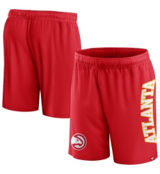 Men Atlanta Hawks Red Post Up Mesh Shorts Men Atlanta Hawks Red Post Up Mesh Shorts