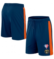 Men Denver Nuggets Navy Orange Shorts Men Denver Nuggets Navy Orange Shorts