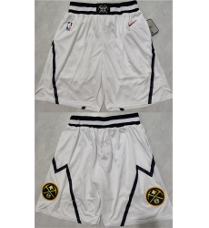 Men Denver Nuggets White Shorts 28Run Small 29 Men Denver Nuggets White Shorts 28Run Small 29