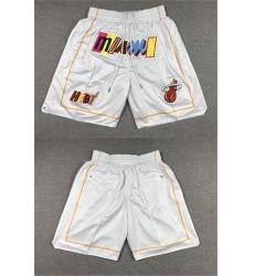 Men Miami Heat 2022 23 White City Edition Shorts Men Miami Heat 2022 23 White City Edition Shorts