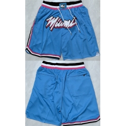 Men Miami Heat Blue Shorts