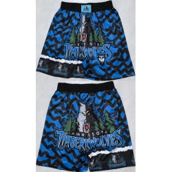 Men Minnesota Timberwolves Black 2025 Shorts  