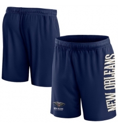 Men New Orleans Pelicans Navy Post Up Mesh Shorts Men New Orleans Pelicans Navy Post Up Mesh Shorts