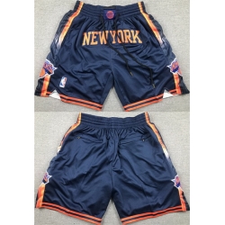 Men New York Knicks Navy Shorts