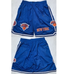 Men New York Knicks Royal Shorts
