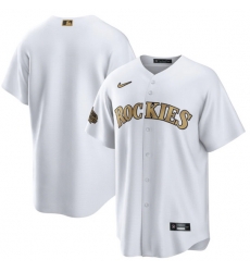 Men Colorado Rockies Blank 2022 All Star White Cool Base Stitched Baseball Jersey Men Colorado Rockies Blank 2022 All Star White Cool Base Stitched Baseball Jersey