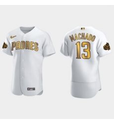 Men San Diego Padres Manny Machado 2022 Mlb All Star Game White Gold Men Jersey Men San Diego Padres Manny Machado 2022 Mlb All Star Game White Gold Men Jersey