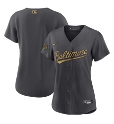 Women Baltimore Orioles Blank 2022 All Star Charcoal Stitched Baseball Jersey Women Baltimore Orioles Blank 2022 All Star Charcoal Stitched Baseball Jersey