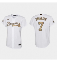 Youth Dansby Swanson Atlanta Braves 2022 Mlb All Star Game White Jersey Youth Dansby Swanson Atlanta Braves 2022 Mlb All Star Game White Jersey