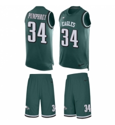 Men's Nike Philadelphia Eagles #34 Donnel Pumphrey Limited Midnight Green Tank Top Suit NFL Jersey Men's Nike Philadelphia Eagles #34 Donnel Pumphrey Limited Midnight Green Tank Top Suit NFL Jersey
