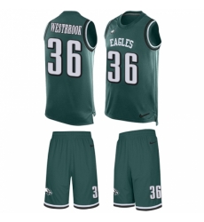 Men's Nike Philadelphia Eagles #36 Brian Westbrook Limited Midnight Green Tank Top Suit NFL Jersey Men's Nike Philadelphia Eagles #36 Brian Westbrook Limited Midnight Green Tank Top Suit NFL Jersey