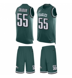 Men's Nike Philadelphia Eagles #55 Brandon Graham Limited Midnight Green Tank Top Suit NFL Jersey Men's Nike Philadelphia Eagles #55 Brandon Graham Limited Midnight Green Tank Top Suit NFL Jersey