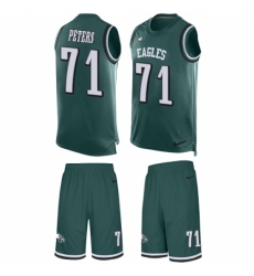 Men's Nike Philadelphia Eagles #71 Jason Peters Limited Midnight Green Tank Top Suit NFL Jersey Men's Nike Philadelphia Eagles #71 Jason Peters Limited Midnight Green Tank Top Suit NFL Jersey