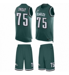 Men's Nike Philadelphia Eagles #75 Josh Sweat Limited Midnight Green Tank Top Suit NFL Jersey Men's Nike Philadelphia Eagles #75 Josh Sweat Limited Midnight Green Tank Top Suit NFL Jersey