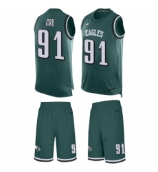 Men's Nike Philadelphia Eagles #91 Fletcher Cox Limited Midnight Green Tank Top Suit NFL Jersey Men's Nike Philadelphia Eagles #91 Fletcher Cox Limited Midnight Green Tank Top Suit NFL Jersey