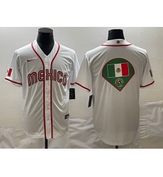 Men Mexico Baseball 2023 White World Baseball Big Logo Classic Stitched Jersey Men Mexico Baseball 2023 White World Baseball Big Logo Classic Stitched Jersey