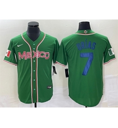 Men Mexico Baseball 7 Julio Urias 2023 Green World Baseball With Patch Classic Stitched Jersey 2 Men Mexico Baseball 7 Julio Urias 2023 Green World Baseball With Patch Classic Stitched Jersey 2