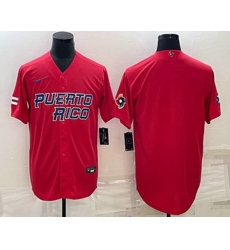 Men's Puerto Rico Baseball Blank 2023 Red World Baseball Classic Stitched Jerseys Men's Puerto Rico Baseball Blank 2023 Red World Baseball Classic Stitched Jerseys
