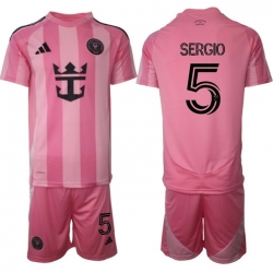 Men Inter Miami CF 2026 Soccer Jerseys Pink #5 SERGIO