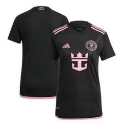 Women's Inter Miami CF adidas Black 2024 La Noche Replica Jersey Women's Inter Miami CF adidas Black 2024 La Noche Replica Jersey