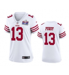 Women San Francisco 49ers 13 Brock Purdy White 2023 F U S E Vapor Untouchable Limited Stitched Football 2024 Super Bowl LVIII Jersey Women San Francisco 49ers 13 Brock Purdy White 2023 F U S E Vapor Untouchable Limited Stitched Football 2024 Super Bowl LVIII Jersey