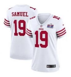 Women San Francisco 49ers 19 Deebo Samuel White 2023 F U S E Vapor Untouchable Limited Stitched Football 2024 Super Bowl LVIII Jersey Women San Francisco 49ers 19 Deebo Samuel White 2023 F U S E Vapor Untouchable Limited Stitched Football 2024 Super Bowl LVIII Jersey