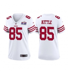 Women San Francisco 49ers 85 George Kittle White 2023 F U S E Vapor Untouchable Limited Stitched Football 2024 Super Bowl LVIII Jersey Women San Francisco 49ers 85 George Kittle White 2023 F U S E Vapor Untouchable Limited Stitched Football 2024 Super Bowl LVIII Jersey