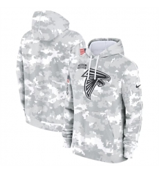 Youth Atlanta Falcons 2024 White Gray Salute To Service Pullover Hoodie Youth Atlanta Falcons 2024 White Gray Salute To Service Pullover Hoodie