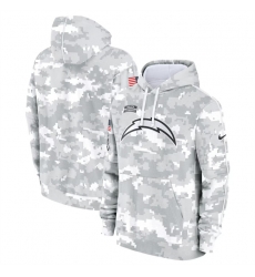 Youth Los Angeles Chargers 2024 White Gray Salute To Service Pullover Hoodie Youth Los Angeles Chargers 2024 White Gray Salute To Service Pullover Hoodie