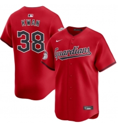 Men Cleveland Guardian #38 Steven Kwan Red Stitched MLB Jersey Men Cleveland Guardian #38 Steven Kwan Red Stitched MLB Jersey