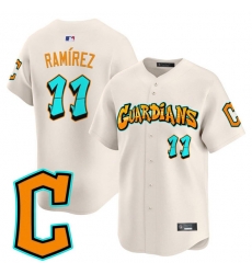Men Cleveland Guardians 11 Jos E9 Ram EDrez Cream Graffiti Barrio Edition Vapor Limited Stitched Baseball Jersey