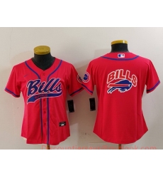 Women Buffalo Bills Red Team Big Logo With Patch Cool Base Stitched Baseball Jersey Women Buffalo Bills Red Team Big Logo With Patch Cool Base Stitched Baseball Jersey