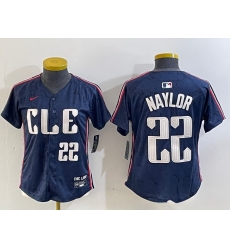 Women Cleveland Guardians 22 Josh Naylor Navy 2024 City Connect Limited Stitched jerseys 5 Women Cleveland Guardians 22 Josh Naylor Navy 2024 City Connect Limited Stitched jerseys 5
