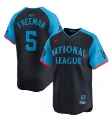 Men National League 5 Freddie Freeman Navy 2024 All Star Limited Stitched Baseball Jersey Men National League 5 Freddie Freeman Navy 2024 All Star Limited Stitched Baseball Jersey