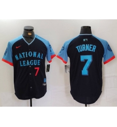 Men National League 7 Trea Turner Navy 2024 All Star Limited Stitched Baseball Jersey 8 Men National League 7 Trea Turner Navy 2024 All Star Limited Stitched Baseball Jersey 8