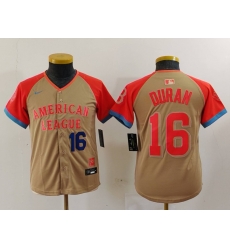 Youth American League 16 Jarren Duran Cream 2024 All Star Limited Stitched Jersey 2 Youth American League 16 Jarren Duran Cream 2024 All Star Limited Stitched Jersey 2