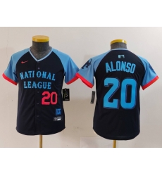 Youth National League 20 Pete Alonso Navy 2024 All Star Limited Stitched Baseball Jersey 1 Youth National League 20 Pete Alonso Navy 2024 All Star Limited Stitched Baseball Jersey 1