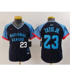 Youth National League 23 Fernando Tatis Jr Navy 2024 All Star Limited Stitched Baseball Jersey 2 Youth National League 23 Fernando Tatis Jr Navy 2024 All Star Limited Stitched Baseball Jersey 2
