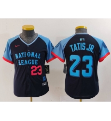 Youth National League 23 Fernando Tatis Jr Navy 2024 All Star Limited Stitched Baseball Jersey 6 Youth National League 23 Fernando Tatis Jr Navy 2024 All Star Limited Stitched Baseball Jersey 6