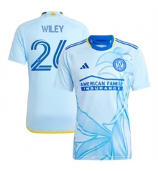 Men Atlanta United Caleb Wiley 2024 25 Away Replica Light Blue Men Atlanta United Caleb Wiley 2024 25 Away Replica Light Blue