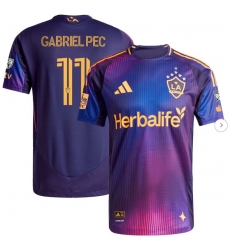 Mens LA Galaxy Gabriel Pec adidas Navy 2025 RIZON Authentic Player Jersey