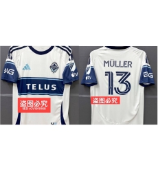 Men VANCOUVER WHITECAPS FC White Stitched Soccer Custom Jersey