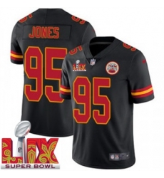 Men Kansas City Chiefs Chris Jones #95 Black 2024 2025 Super Bowl LIX F U S E Stitched Jersey Men Kansas City Chiefs Chris Jones #95 Black 2024 2025 Super Bowl LIX F U S E Stitched Jersey