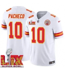 Men Kansas City Chiefs Isiah Pacheco #10 White 2024 2025 Super Bowl LIX F U S E Stitched Jersey Men Kansas City Chiefs Isiah Pacheco #10 White 2024 2025 Super Bowl LIX F U S E Stitched Jersey