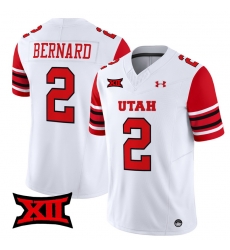 Men Women Youth Utah Utes 2 Micah Bernard White 2024 Vapor Limited Jersey All Stitched