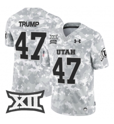 Men Women Youth Utah Utes 47 Donald Trump 2024 Salute to Service Vapor Limited Jersey Arctic Camo All Stitched